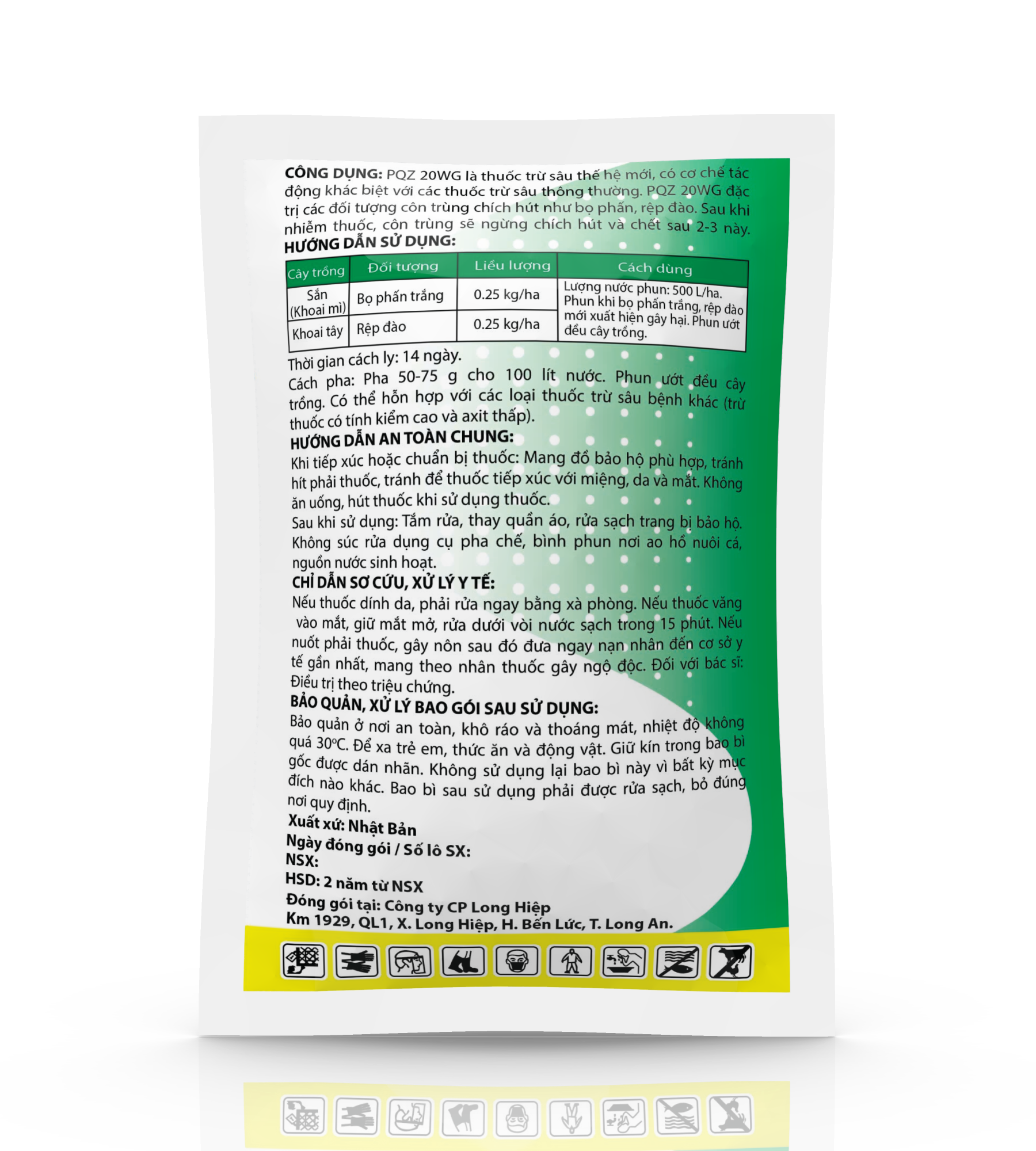 THUỐC TRỪ SÂU PQZ 20WG
