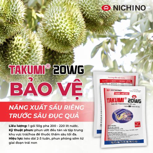 TAKUMI® 20WG: Giải pháp đáng tin cậy giúp nhà vườn bảo vệ năng suất sầu riêng