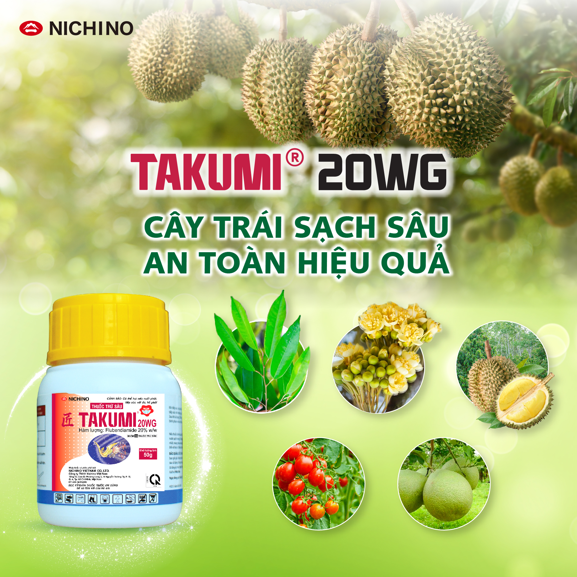 Takumi 20wg giải pháp cây trồng sạch sâu hiệu quả